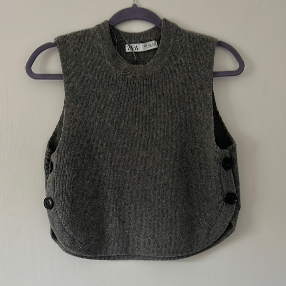 Zara Wool Mix Sleeveless Sweater